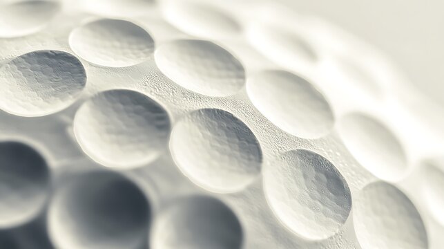Golf ball dimple close up