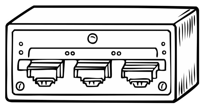 Network Switch Connection Box: Structured Cabling Ports for Data Transfer and Device Connectivity