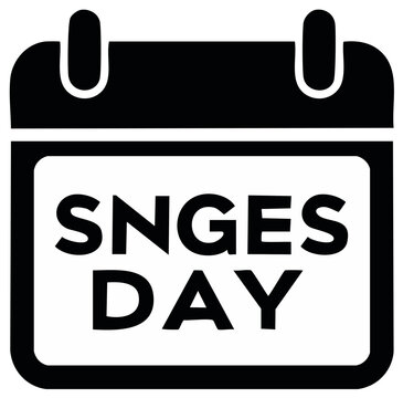 Calendar Icon Showing "SNGES DAY" Text for Event Planning and Scheduling