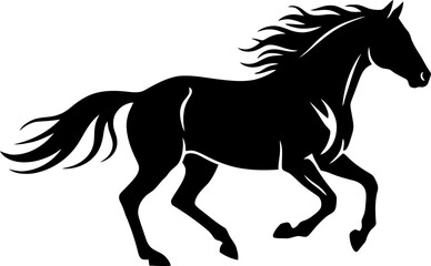 Obraz premium Running Horse Silhouette