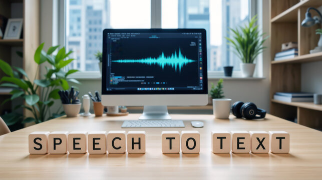 Speech to text workflow for transcription and dictation capture, voice recognition for accessibility support, meeting records documentation and hands free business productivity