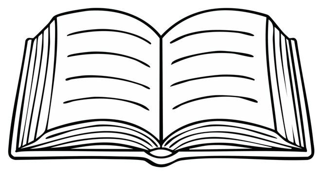 Open book with blank pages illustration symbolizing knowledge and learning