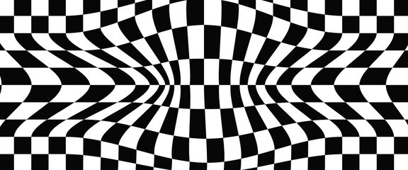 Obraz premium Black and white checkered pattern, Checkerboard seamless pattern