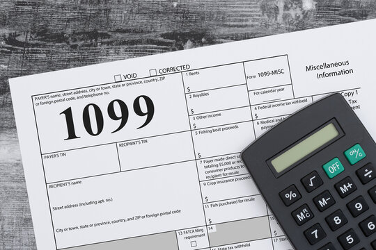 1099 tax form with calculator for tax filing