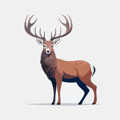 Fototapeta premium Hirsch Silhouette elegant