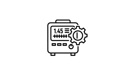 Obraz premium Digital Refractometer with Gear Icon: Precision Measurement and Calibration