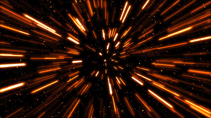 宇宙空間をワープする背景イラスト（オレンジ）  © TOMO...