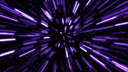 宇宙空間をワープする背景イラスト（紫）  © TOMO...