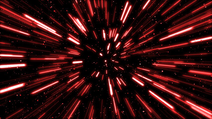 宇宙空間をワープする背景イラスト（赤）  © TOMO...