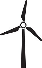 Black wind turbine icon vector © MdMasud