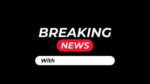 Breaking News Lower Third Animation with Name Placeholder - Motion Graphics Template