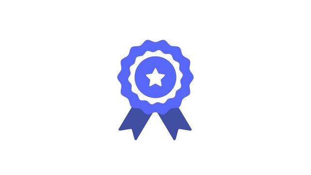 Award badge animation for quality certification and premium