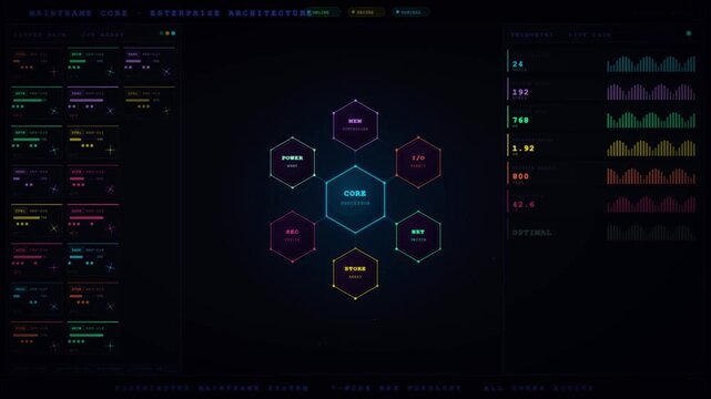 Server Rack Array Dashboard with Network Storage and Hardware Performance Monitoring.