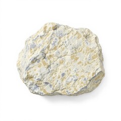 Obraz premium Isolated Beige and Gray Stone with Rough Texture on White Background