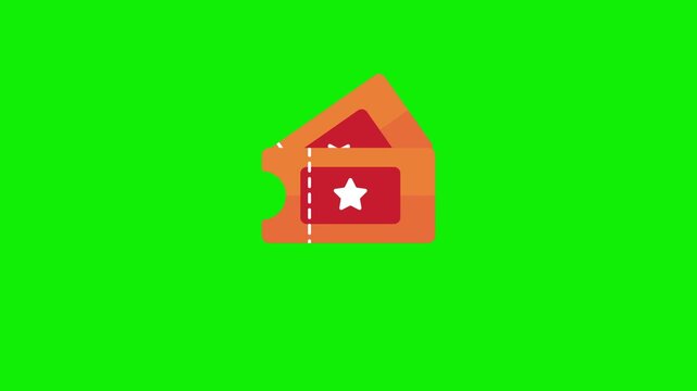 Coupon ticket animation for discount animation