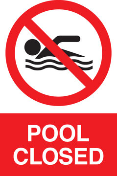 Pool Closed No Swimming Prohibition Sign Icon