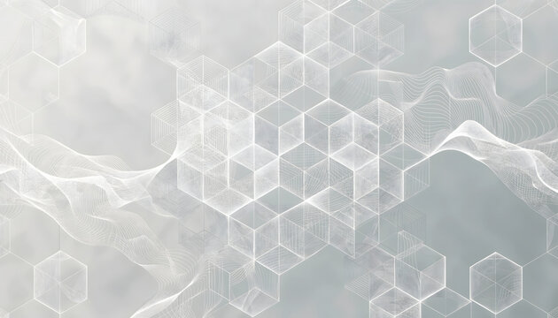 Abstract background features a seamless geometric hexagon pattern for a modern technology wallpaper design concept
