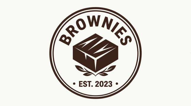 Brownies Logo Design - Delicious Dessert Treat Established in 2023.