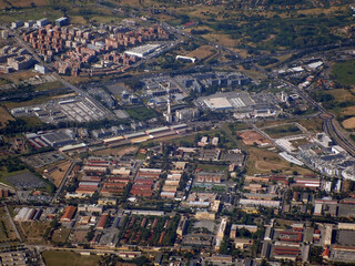 Obraz premium Veduta aerea del Quartiere XXXI Giuliano Dalmata e della zona Laurentina, Roma, Italia 1516