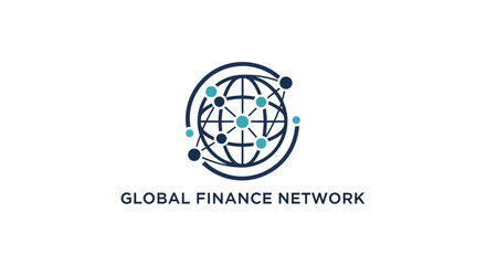 Fototapeta premium A Modern Graphic Illustrating a Worldwide Financial Network and Its Interconnected Systems