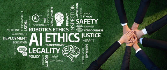A collective effort focuses on AI ethics, highlighting trust, safety, justice, and legality while emphasizing the importance of responsible governance and collaboration. Amity