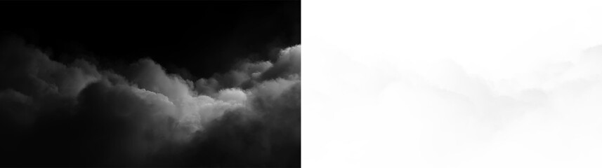 Clouds drift on a transparent background creating a soft visual effect for various design needs and artistic projects © Liubov