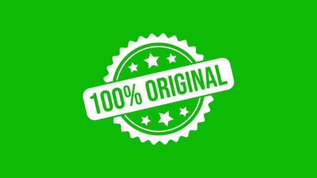 100 percent original badge stamp animation video
