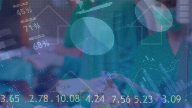 Multiple exposure of medical data processing and caucasian surgeons during surgery in hospital