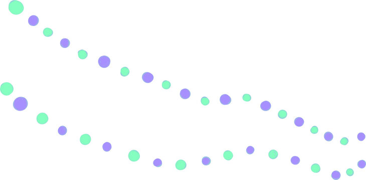 Purple Mint Dot Frame Hand Drawn Border Background Decoration Design