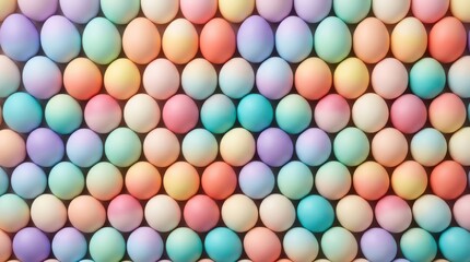 Obraz premium Colorful Pastel Eggs Arrangement for Spring Celebration Background
