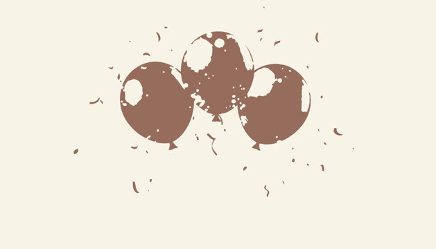 Brown paint splatters on cream background.