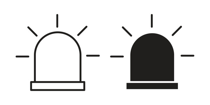 Siren icon concept. Silhouette, glyph symbol. Isolated design.