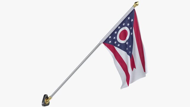 USA_States_ohio_Cloth_Flag_Wall_Mounted_Animated_Loop