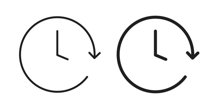 Time forward icon concept. Silhouette, glyph symbol. Isolated design.
