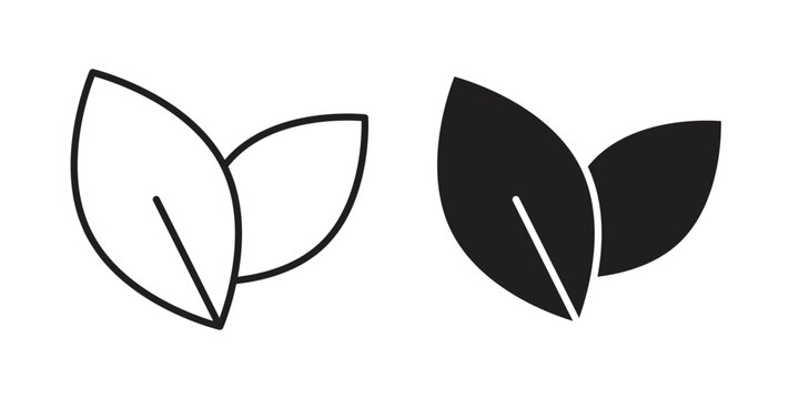 Vegan icon concept. Silhouette, glyph symbol. Isolated design.