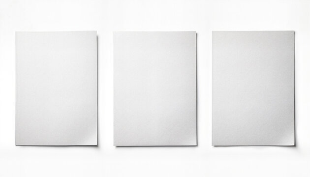 Blank papers on white background
