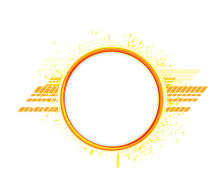 abstract artistic creative orange circle grunge.eps
