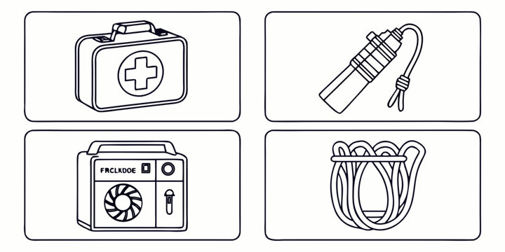 Emergency Kit first aid kit flashlight rope generator