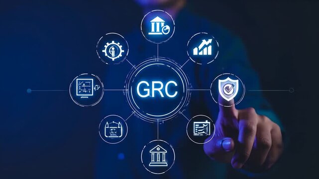 GRC Governance Risk and Compliance concept.