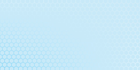 Abstract blue and white hexagon background. Futuristic digital hi-technology banner. Healthcare background. Vector © Rafi
