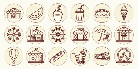Brown of amusement park and food beige carnival © Abu