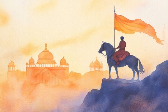 Artistic representation of Maharana Pratap for Jayanti celebrations.