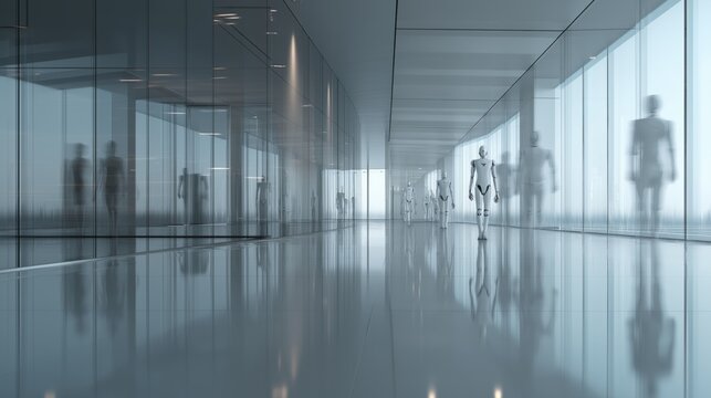 AI transformation in hiring and corporate growth with robots and humans