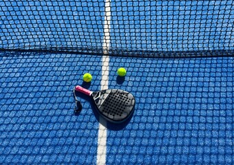 Naklejka premium Padel Blue Net Court Tennis
