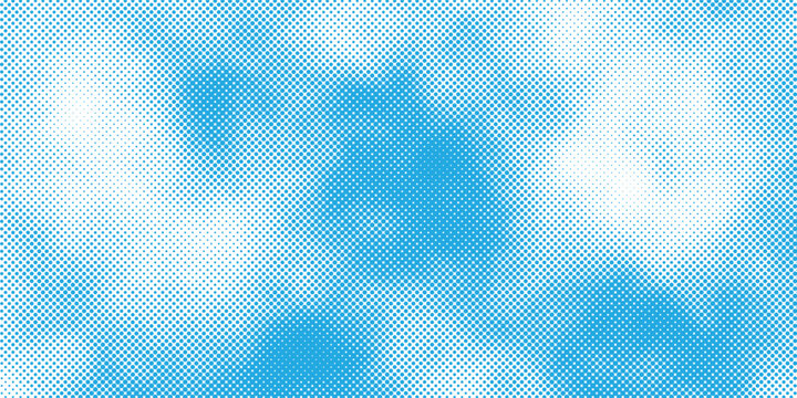 Blue sky halftone vector background with dotted cloud pattern minimal modern style