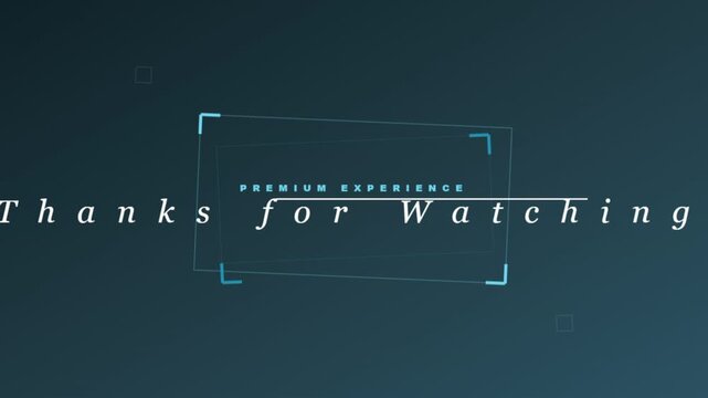 Sleek visual conclusion with gratitude and a premium digital display message