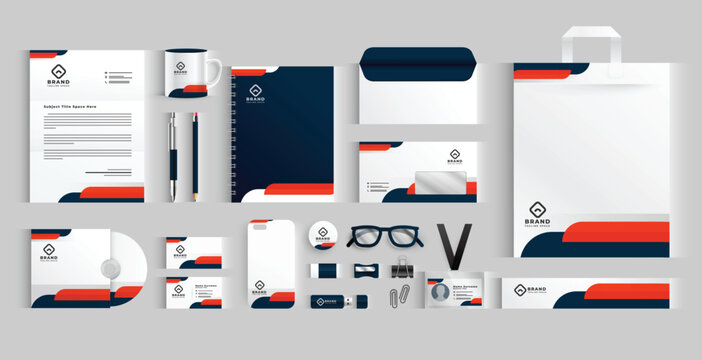 modern professional business stationery template in collection