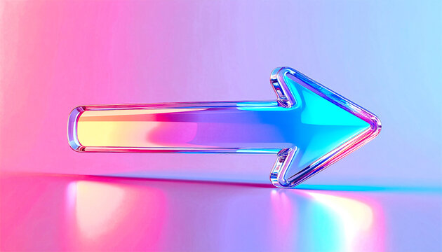 Fleche en 3 d iris&eacute;e