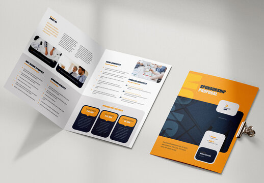 Sponsorship Proposal Bifold Brochure Template