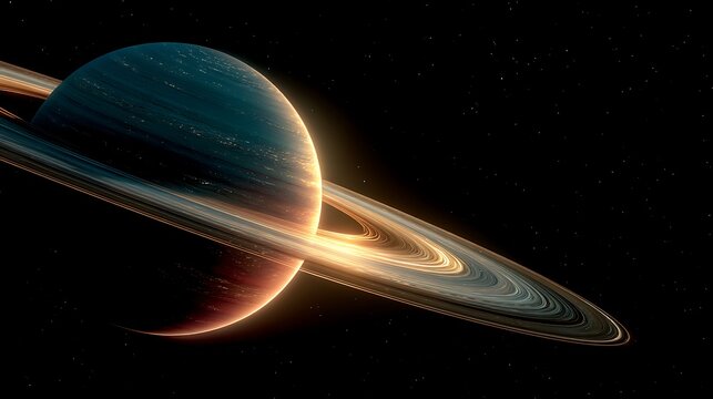 Amazing saturn planet with ring syste